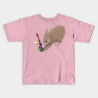 Bunny Hopping into Spring Kids T-Shirt